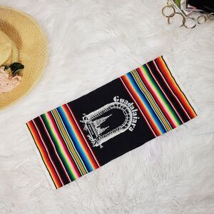 Guadalajara Mexican Souvenir mini-rug multicolor striped